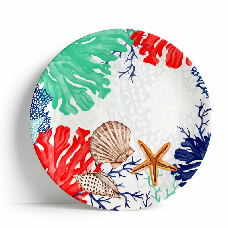 Coral plate set shop