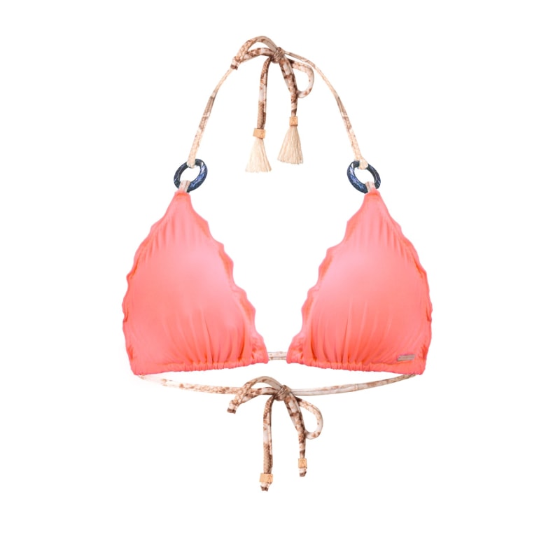 Thumbnail of Ibiza Triangle Bikini Top Savina Coral Red image
