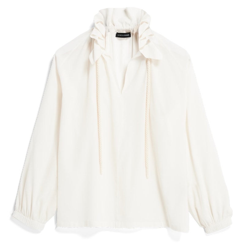 Thumbnail of Collar Blouse Silk - White image