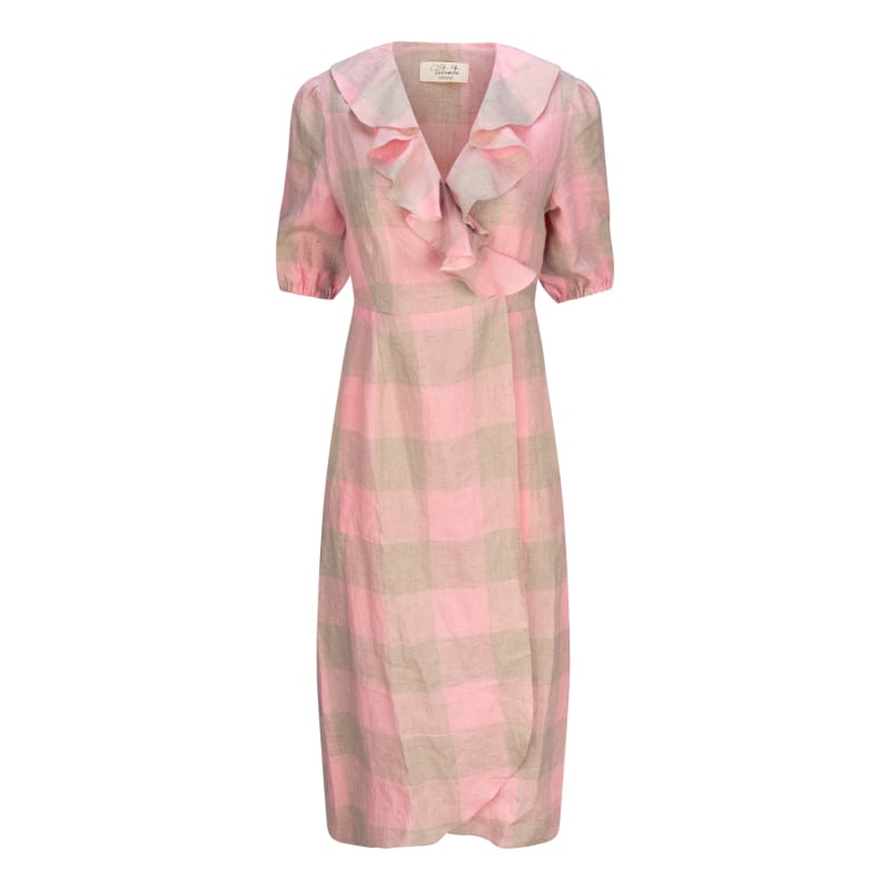 Thumbnail of Cornwall Zesty Rose Linen Wrap Dress Maxi image