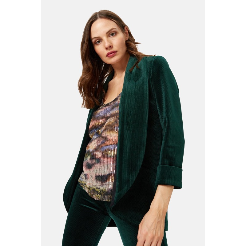 Green velvet cardigan discount