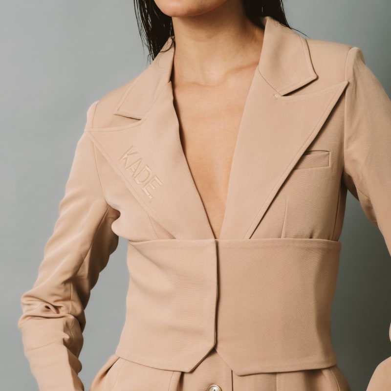 Thumbnail of Corset Blazer Tan image