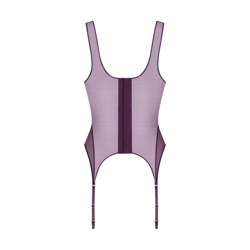 Size S - Vintage Delicates Purple Bustier Bodysuit