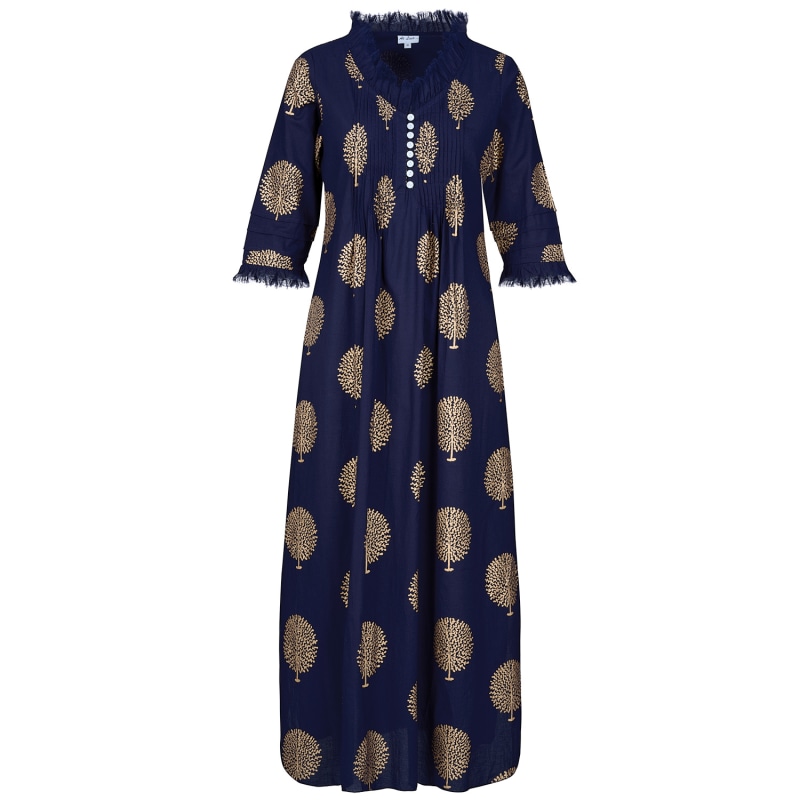 Thumbnail of Cotton Annabel Maxi Dress In French Navy image