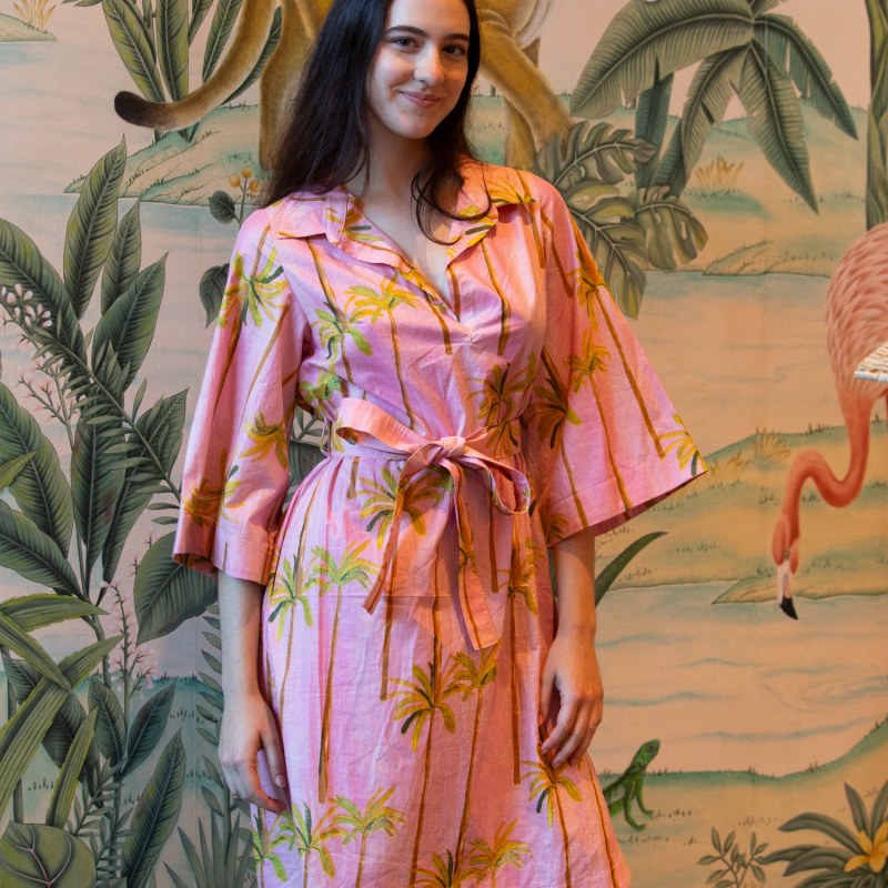 Thumbnail of Cotton Kimono Dress Pink Paradise image