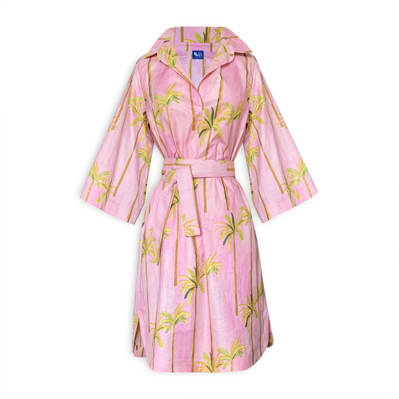 Thumbnail of Cotton Kimono Dress Pink Paradise image