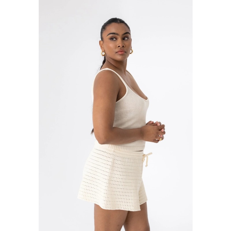 Thumbnail of Cotton Knitted Singlet Cream Top image