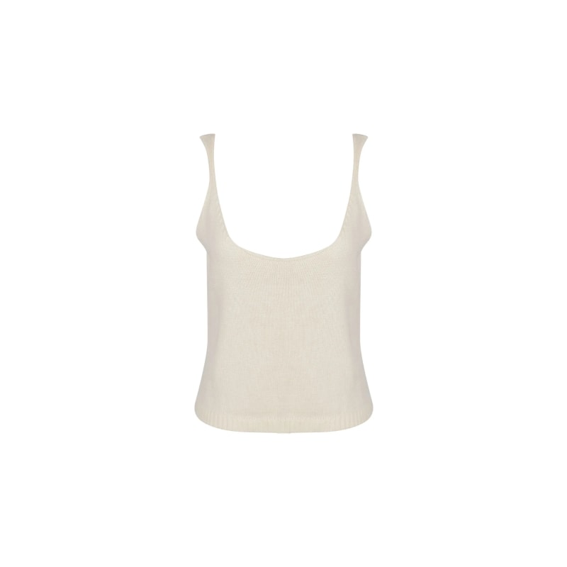 Thumbnail of Cotton Knitted Singlet Cream Top image