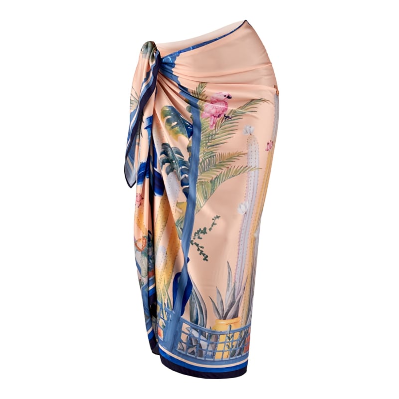 Paraiso Satin Wrap Sarong - Rainforest