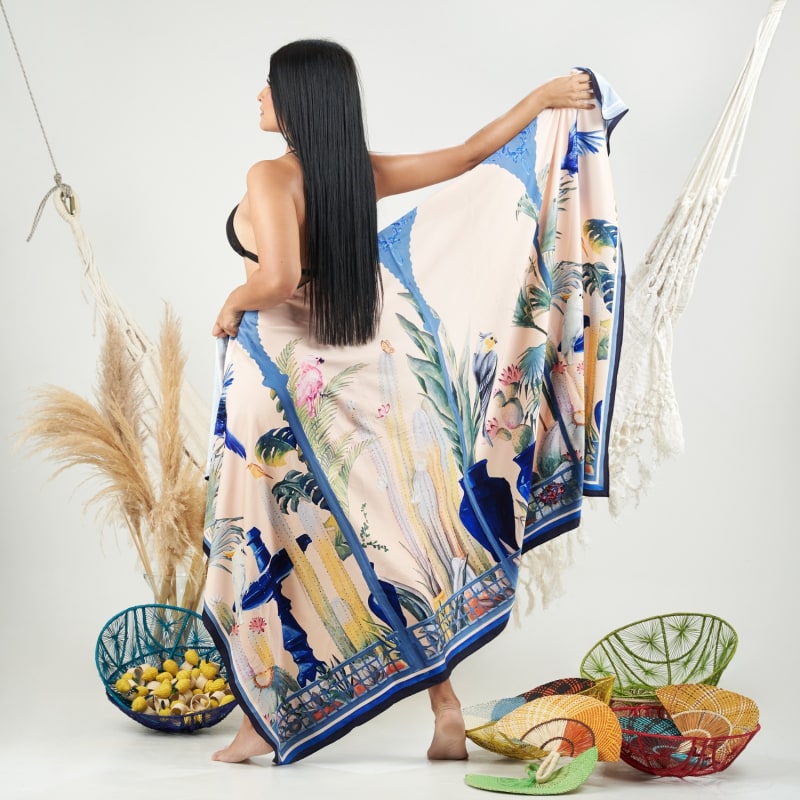 Paraiso Satin Wrap Sarong - Rainforest