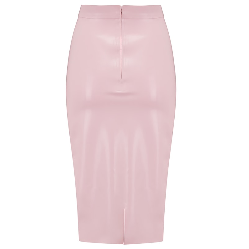 Thumbnail of Latex Midi Skirt - Pink image