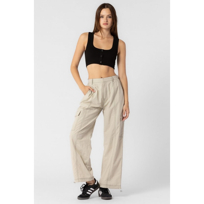 Thumbnail of Cream Cotton Cargo Pants image