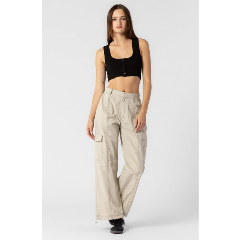 Thumbnail of Cream Cotton Cargo Pants image