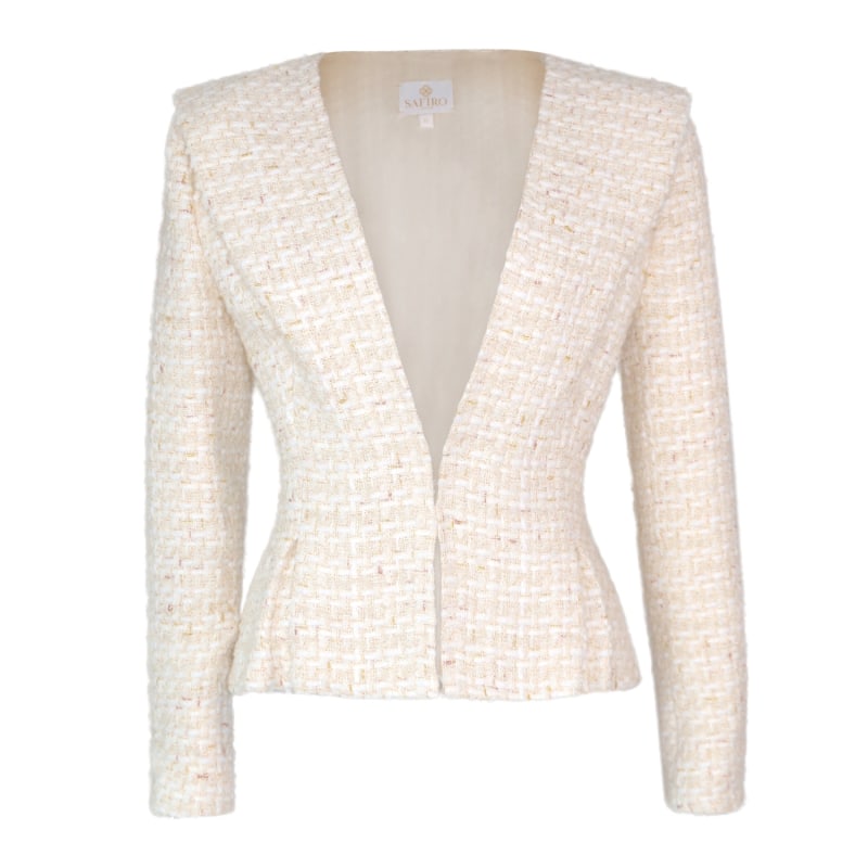 Cream tweed jacket deals