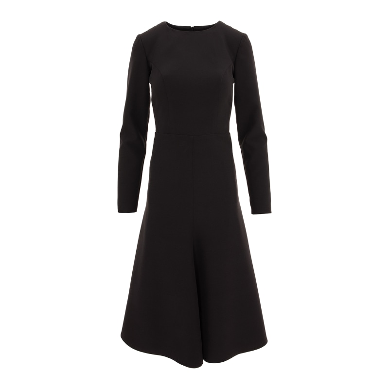 Thumbnail of Crepe Midi Dress - Black image