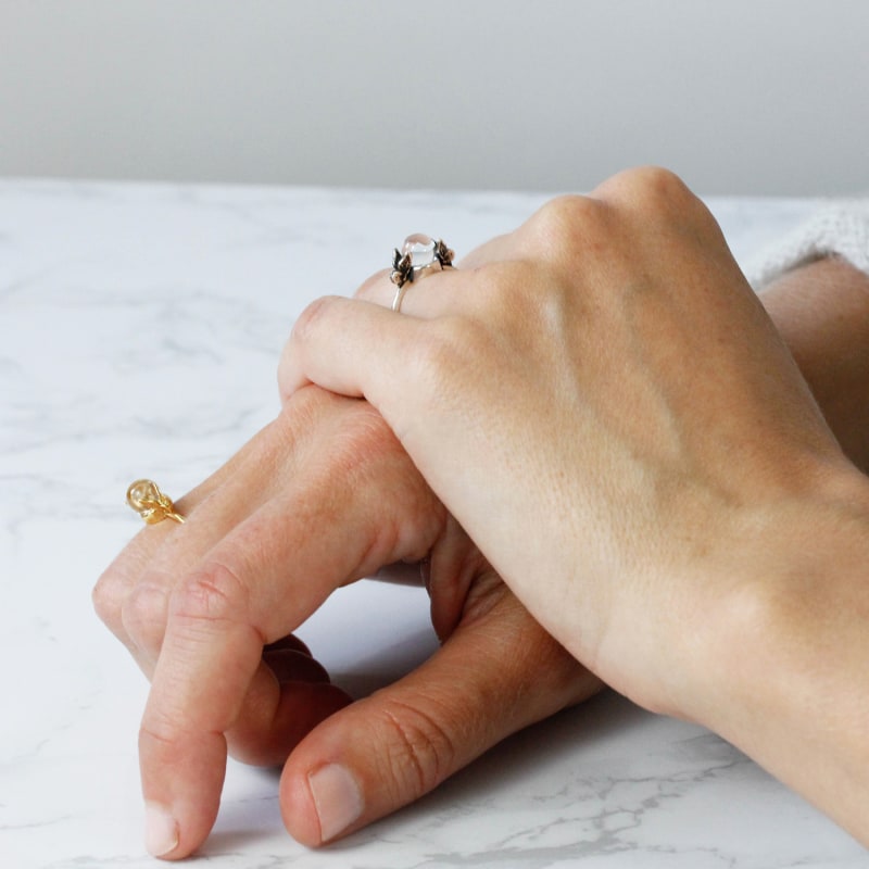 Thumbnail of Butterfly Quartz Ring - Silver image