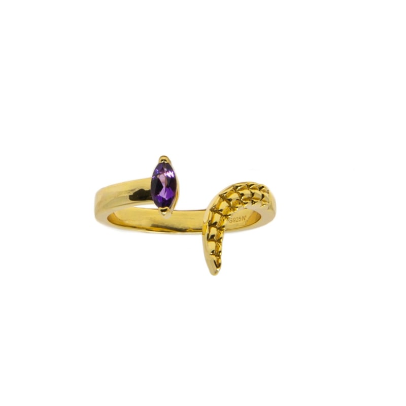 Thumbnail of Croctail Ring- Amethyst, Gold image