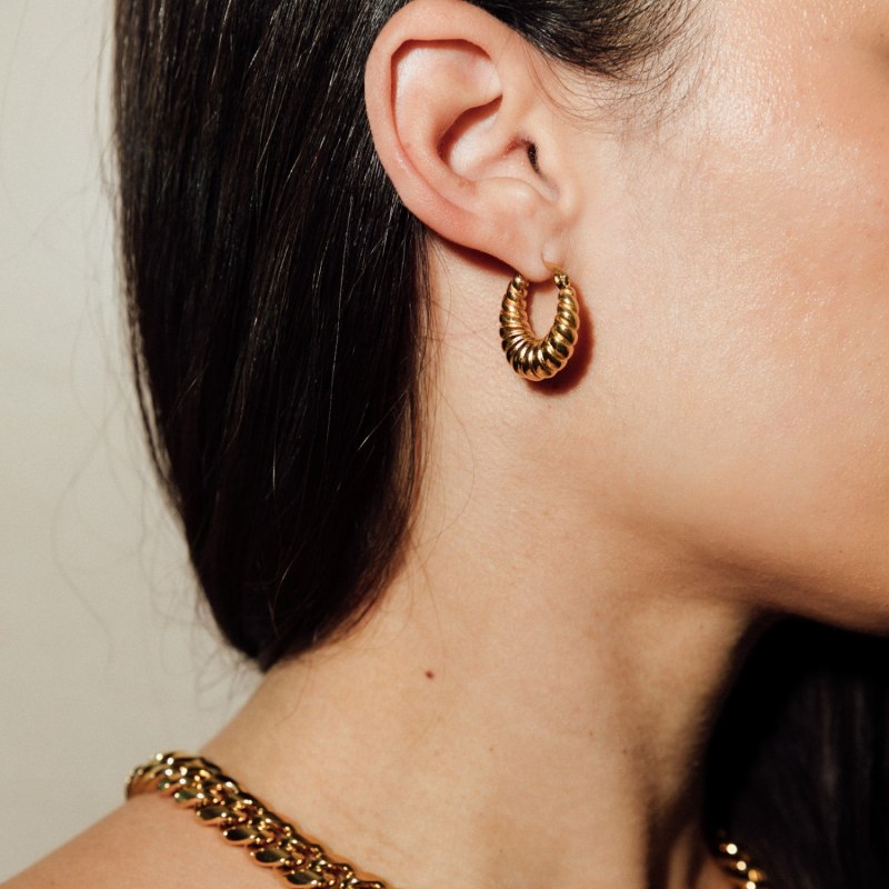 Croissant hotsell hoop earrings