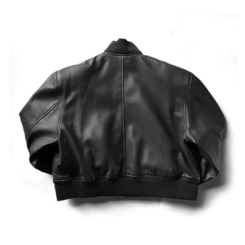 Crop Leather Bomber Jacket | COOL CREATIVE | Wolf & Badger Crop Leather Bomber Jacket | COOL CREATIVE | Wolf & Badger