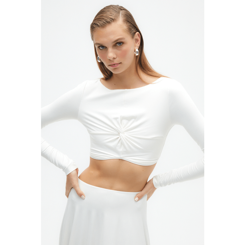 Claus Knotted Crop Top