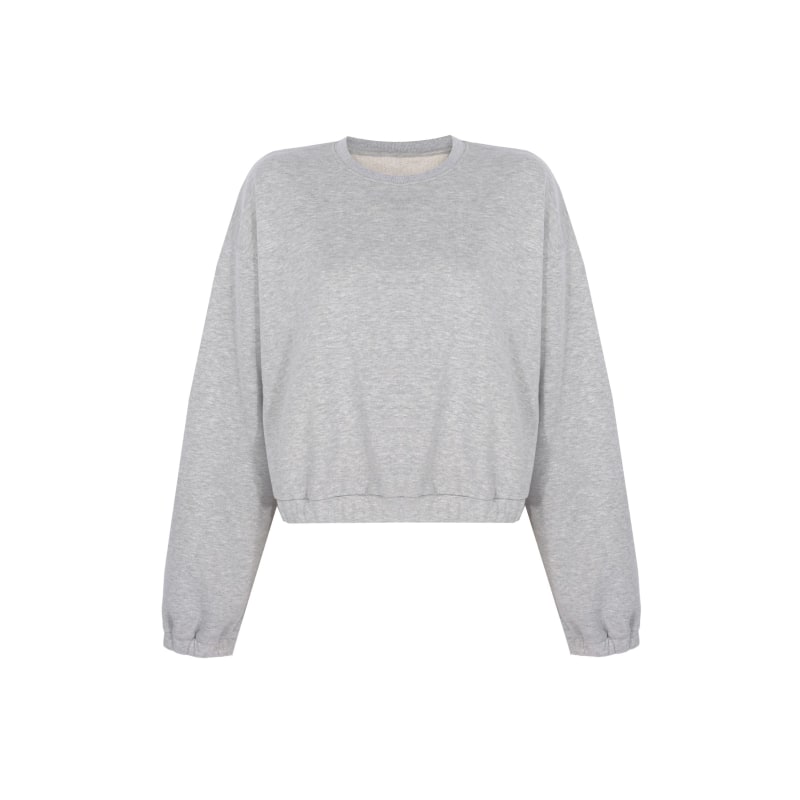 Grey clearance cropped sweatshirt