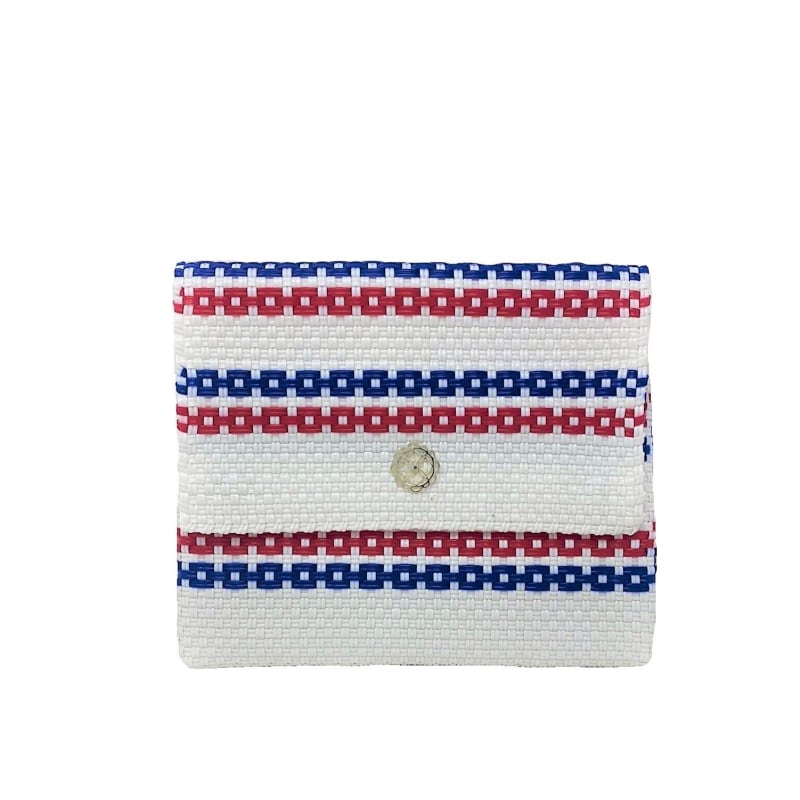 Thumbnail of Crossbody White Red Blue Stripe image