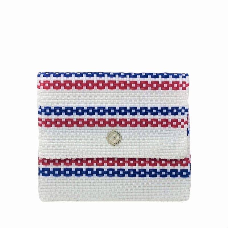 Thumbnail of Crossbody White Red Blue Stripe image