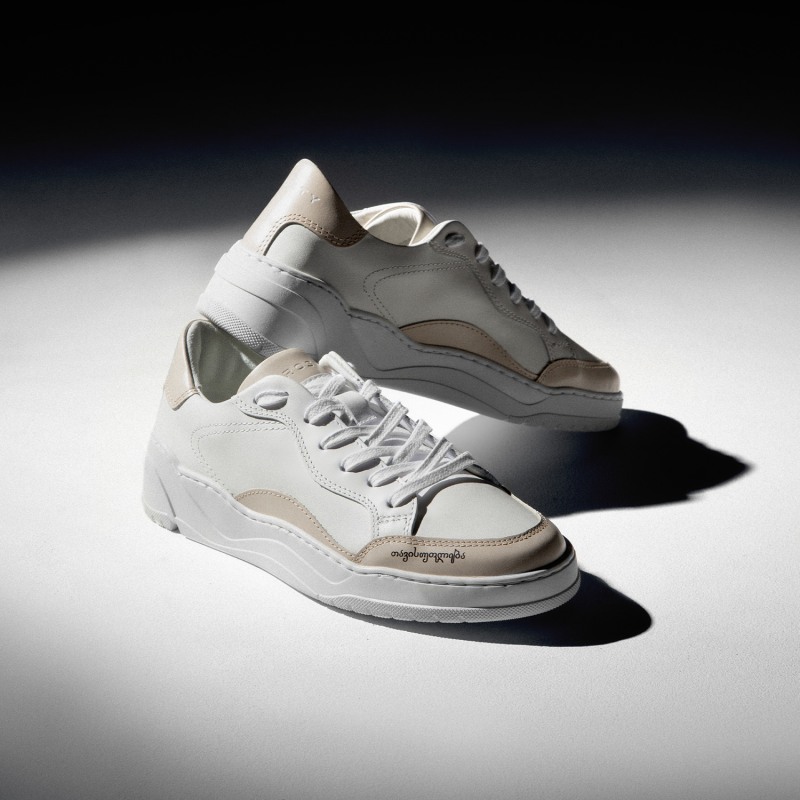 White italian leather sneakers discount