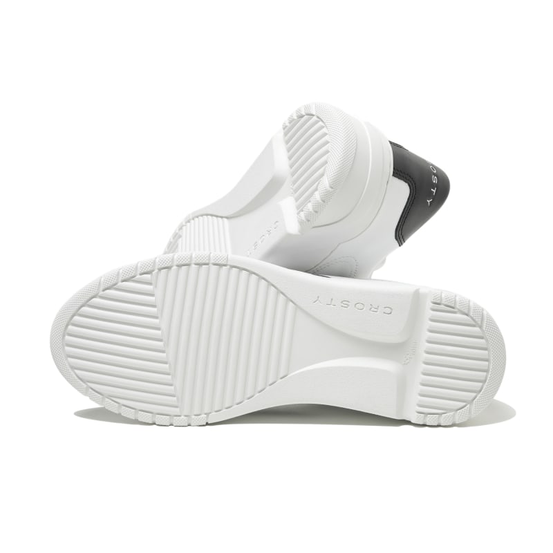 Thumbnail of Crosty Onda Men’s Designer Sneakers - White Italian Leather - Gray & Black Accents image