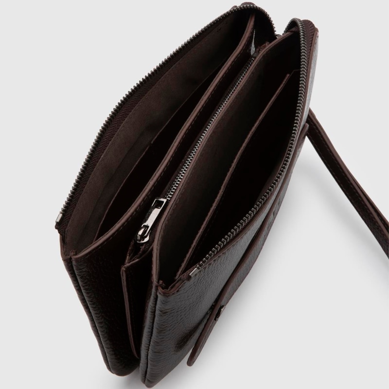 Thumbnail of Cruz Brown Floater Leather Men's Handbag image