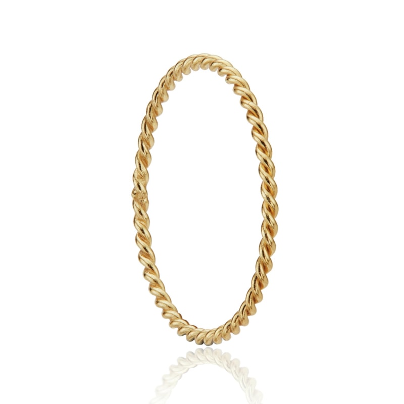 Gold Thin Twisted Stacking Ring Lily Roo Wolf Badger