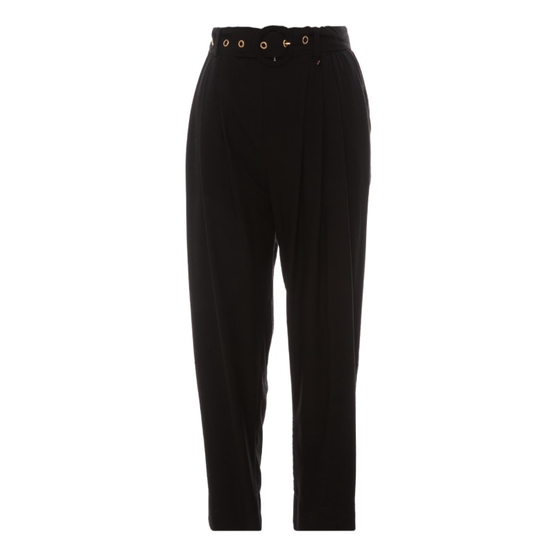 Saxson Black Paperbag Waist Pants