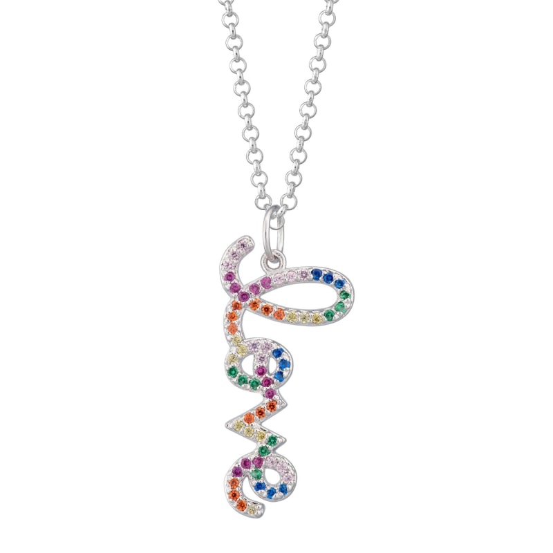 Rainbow love necklace top