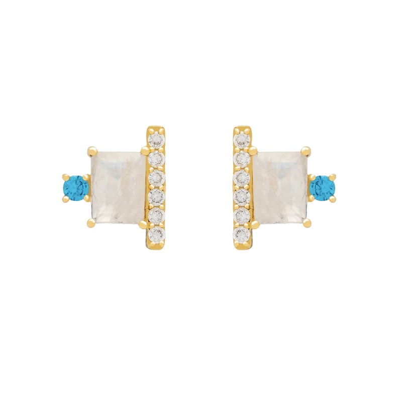 Thumbnail of White & Blue Clarité Earrings image