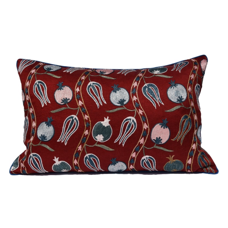 Thumbnail of Stunning Dark Red Suzani Cushion image