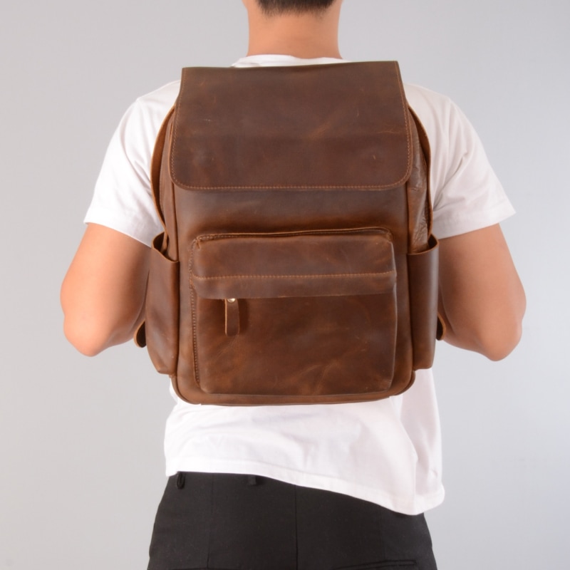 Thumbnail of Vintage Look Leather Backpack image