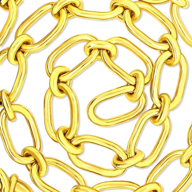 Thumbnail of Double Link Gold Chain image