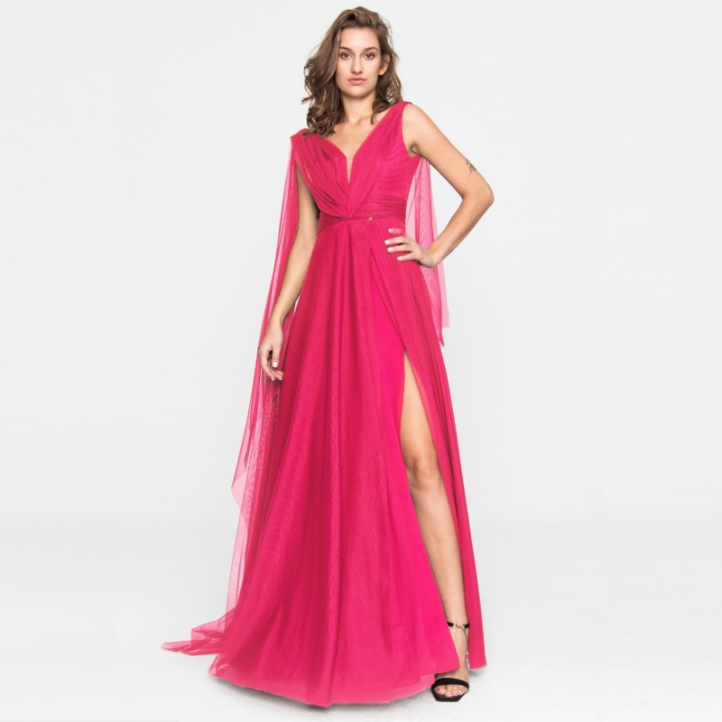 Thumbnail of Tulle Evening Gown Hot Pink image