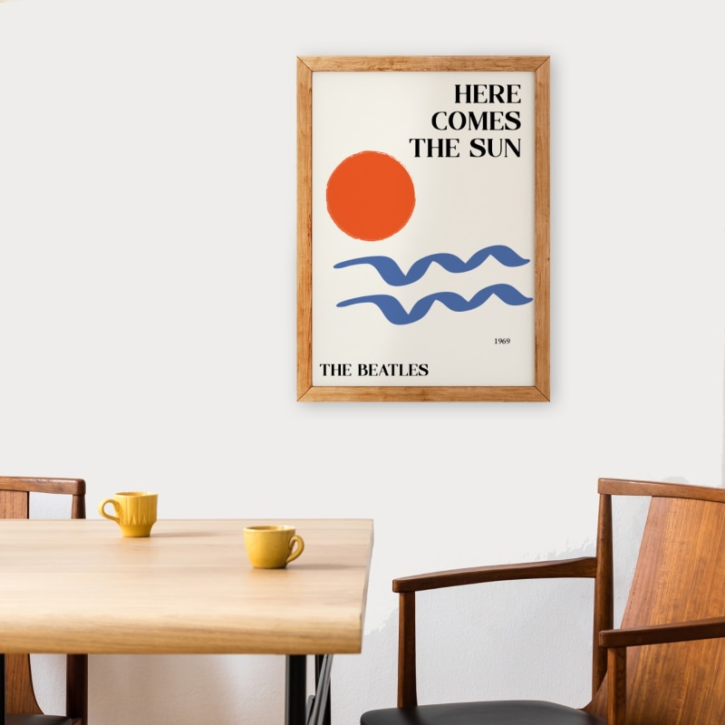 Thumbnail of Here Comes The Sun Beatles Inspired Retro GicléE Art Print image