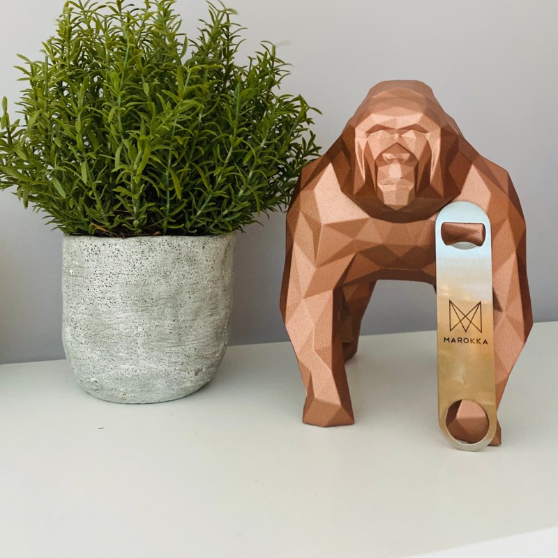 Thumbnail of Gorilla Geometric Sculpture - Gus In Metallic Copper image