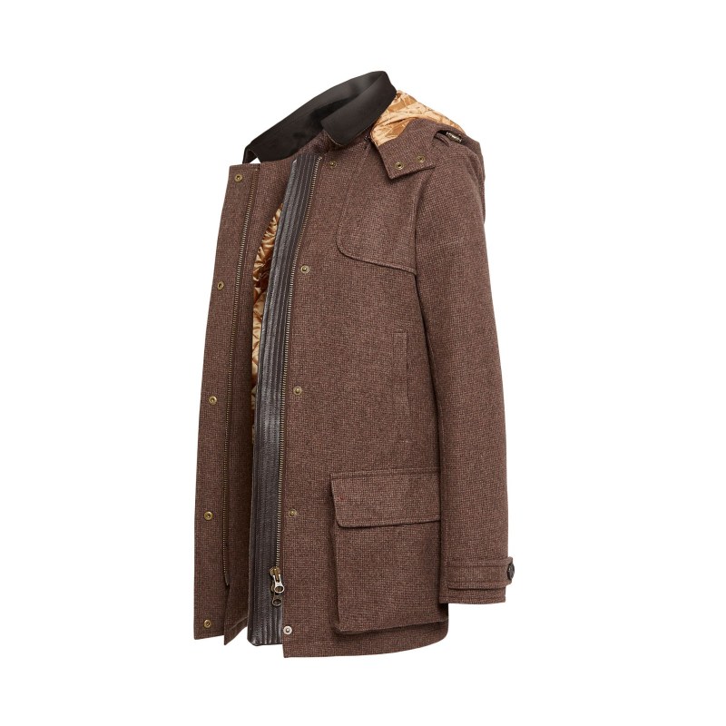 Thumbnail of The Field Coat - Brown Tweed image