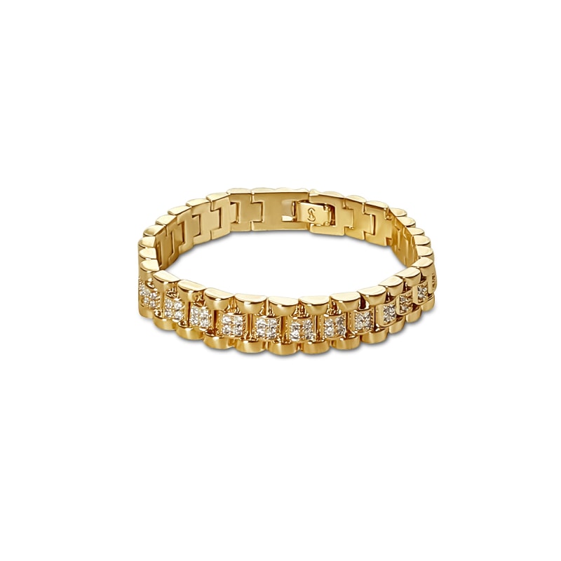 Thumbnail of Cubic Zirconia Chunky Watch Band Bracelet image