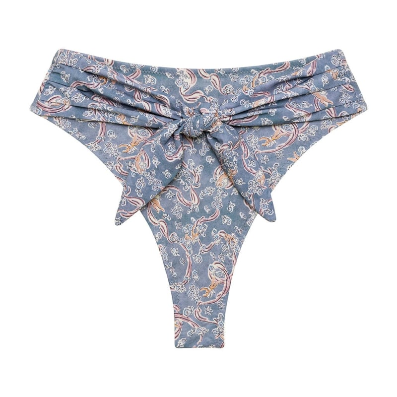 High waisted tie up bikini bottoms top