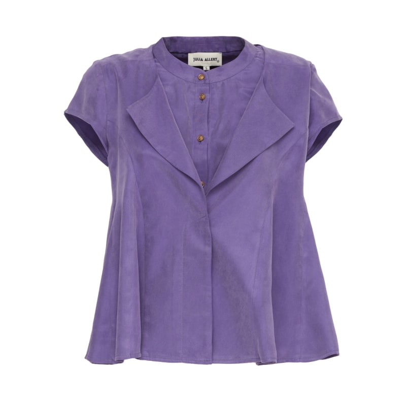Thumbnail of Cupro Blouse With Flared Hem Violet image
