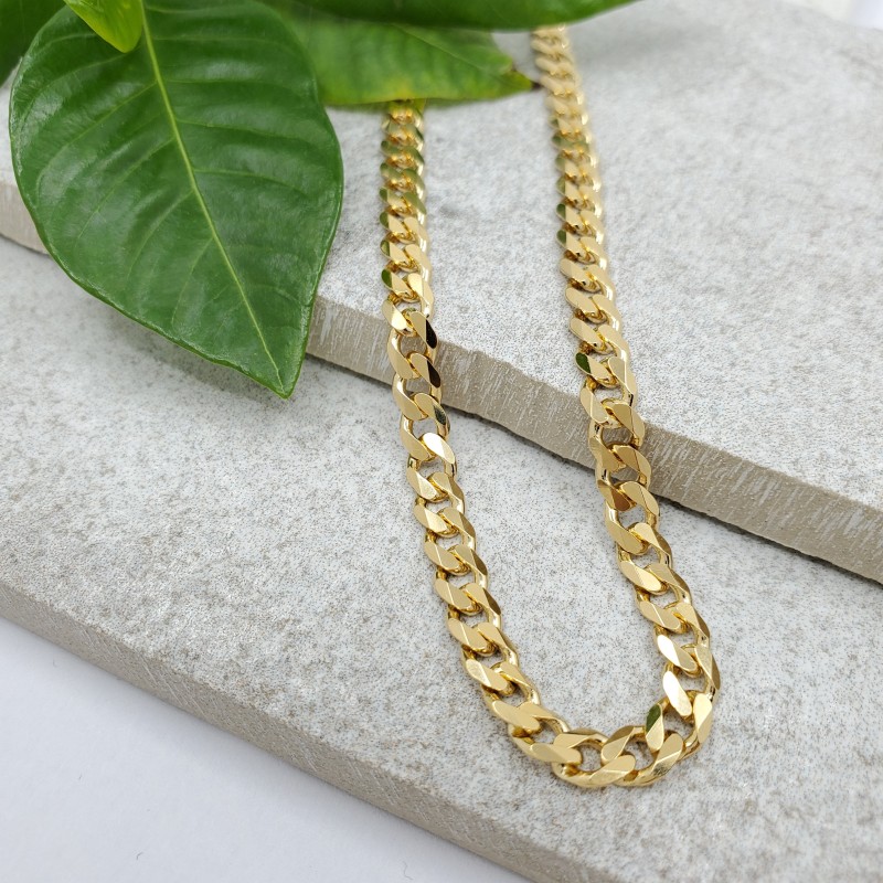 Curb Chain Necklace (Gold)