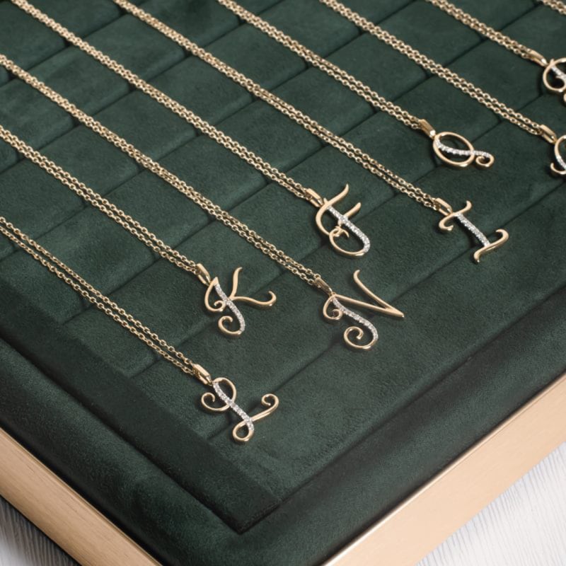 Cursive d necklace best sale