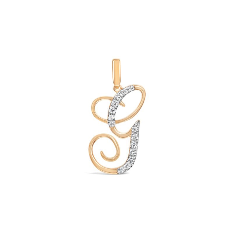 Cursive letter pendant shop