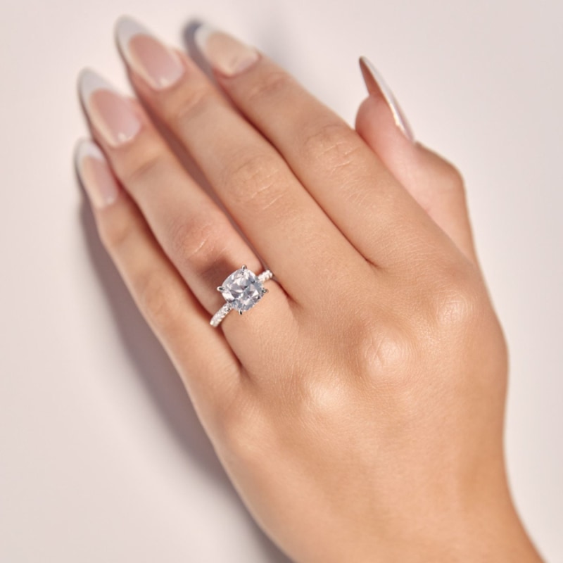 Thumbnail of Cushion Cut Pavè Ring image