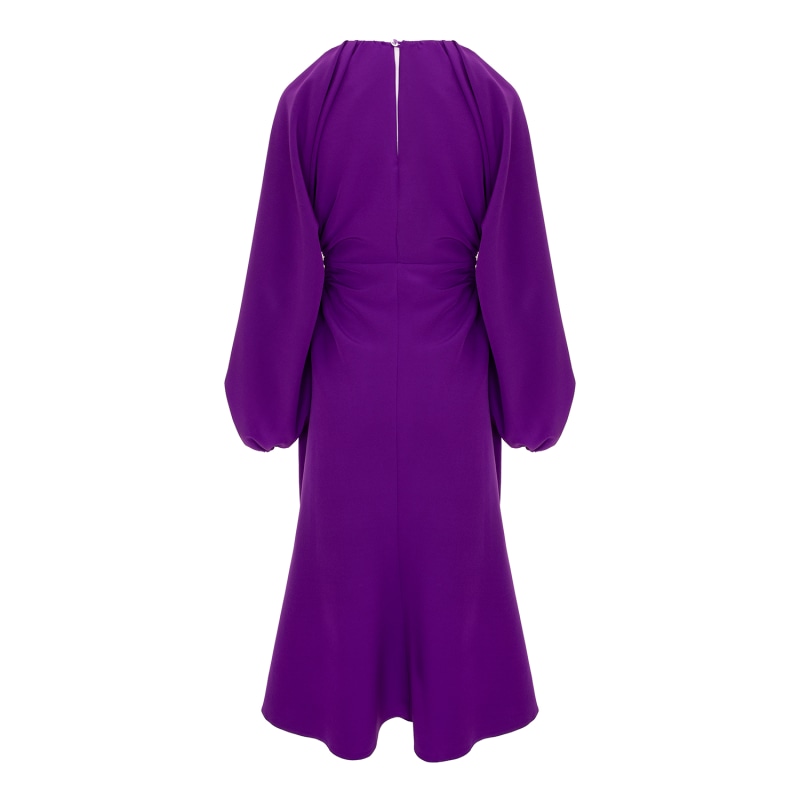 Thumbnail of Cutout Crepe Midi Dress - Purple image