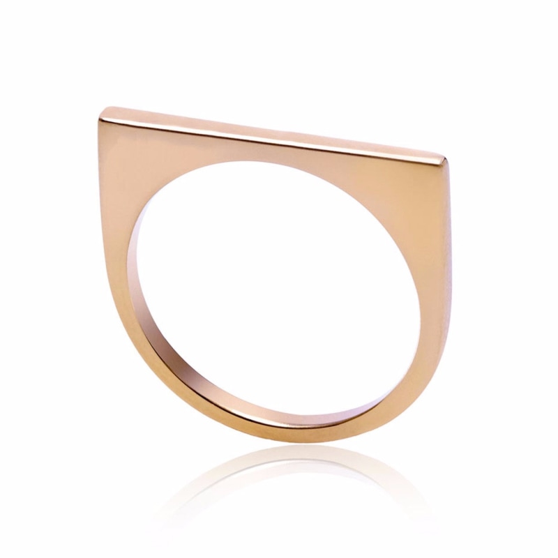 Thumbnail of Minerva Rose Gold Geometric Stacking Ring image